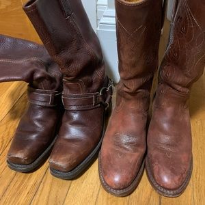 Two pair of VINTAGE FRYE BOOTS